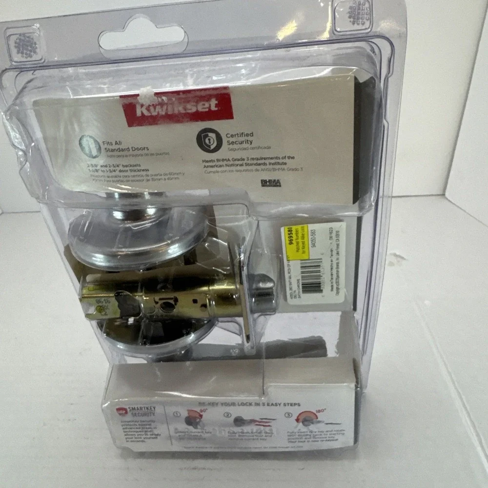 Kwikset‎ Delta Satin Chrome Keyed Entry Door Lock Lever Handle